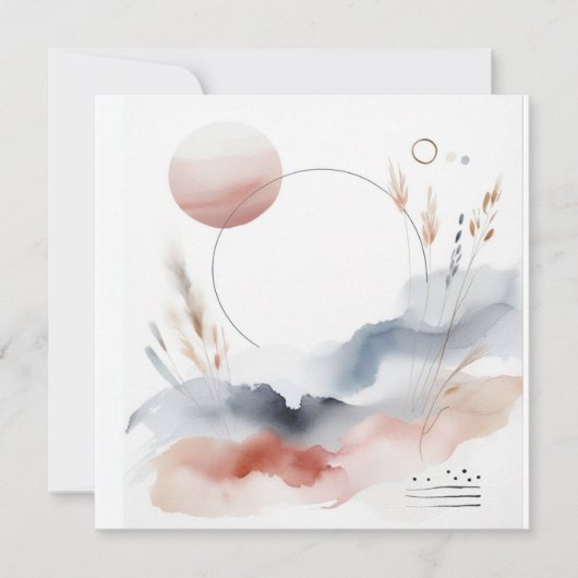 Waterverf Natuur 02 Feestdagenkaart (Voorkant)