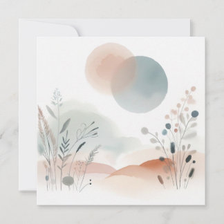 Waterverf Natuur 07 Feestdagenkaart