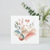 Waterverf Natuur 11 Feestdagenkaart (Staand voorkant)