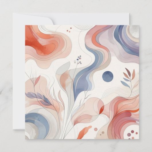 Waterverf Natuur 12 Feestdagenkaart (Voorkant)