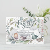 Waterverf Natuur Baby Shower Kaart (Staand voorkant)