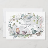 Waterverf Natuur Baby Shower Kaart (Achterkant)