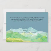 Waterverf Natuur Berg Bruiloft Bedankkaart (Achterkant)