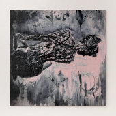 Waterverf - Natuur dame - - kunst Legpuzzel (Horizontaal)