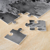 Waterverf - Natuur dame - zwart en wit schilderen Legpuzzel (Zijkant)