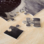 Waterverf - Natuur dame - zwart-wit Legpuzzel (Zijkant)