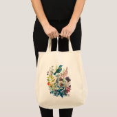 Waterverf Natuur Folk Art Illustraties Tote Bag (Voorkant (product))