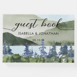 Waterverf Natuur Forest Mountain Outdoor bruiloft Gastenboek