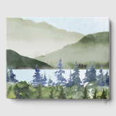 Waterverf Natuur Forest Mountain Outdoor bruiloft Gastenboek (Achterkant)