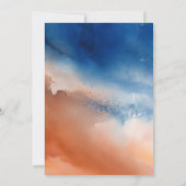 Waterverf Natuur Herfst Landschap Wedding Kaart (Achterkant)