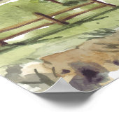 Waterverf Natuur Landschap Poster (Hoek)