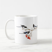 Waterverf Natuur Magpie Birds Art Koffiemok (Links)