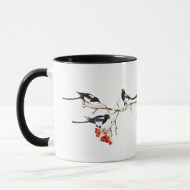Waterverf Natuur Magpie Birds Art Mok