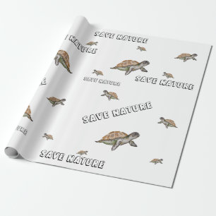 Waterverf - Natuur opslaan Cadeaupapier
