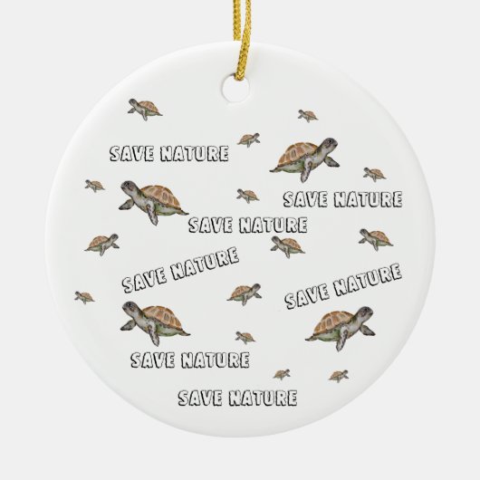 Waterverf - Natuur opslaan Keramisch Ornament (Voorkant)