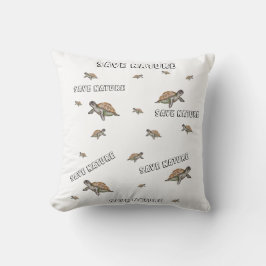 Waterverf - Natuur opslaan Kussen