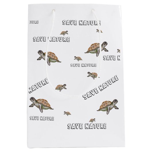Waterverf - Natuur opslaan Medium Cadeauzakje (Voorkant)