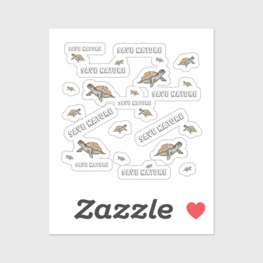 Waterverf - Natuur opslaan Sticker (Vel)