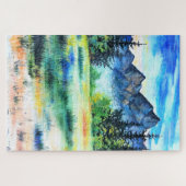 Waterverf Natuur puzzel Legpuzzel (Horizontaal)