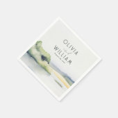 Waterverf Natuur Romantisch Servet (Hoek)