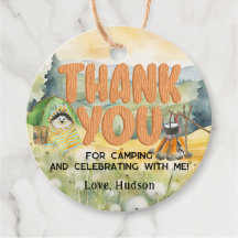 Waterverf Natuur Schattigee Camping Dog Dank u