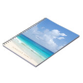 Waterverf Natuur Seascape Waves Elegant Sjabloon Notitieboek (Linkerzijde)