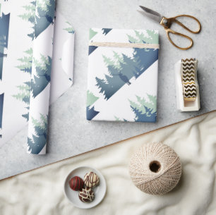 Waterverf Natuur staafbos Cadeaupapier