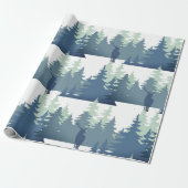 Waterverf Natuur staafbos Cadeaupapier (Uitgerold)