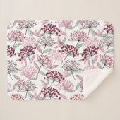 Waterverf Natuur tuinkleinfruit Sherpa Deken (Voorkant (horizontaal))