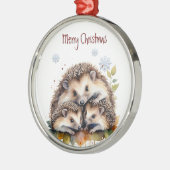 Waterverf Natuur van egel Metalen Ornament (Links)