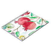 Waterverf natuur van geschenkvruchten in de vorm v notitieboek (Linkerzijde)