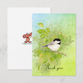 Waterverf Natuur van vogelpest in de vogelstand Bedankkaart (Voorkant / Achterkant)