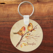 Waterverf - Natuur van wilde dieren en wilde diere Sleutelhanger (Voorkant)