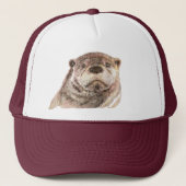 Waterverf Natuur van wilde dieren met otter Trucker Pet (Voorkant)