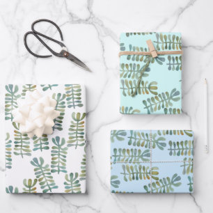 Waterverf Natuur van zeewier Inpakpapier Vel