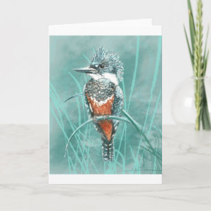 Waterverf Natuur vogel art. Kaart
