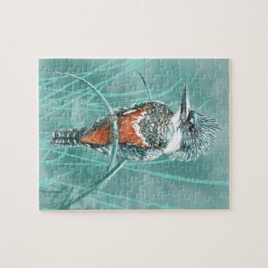 Waterverf Natuur vogel art. Legpuzzel (Horizontaal)