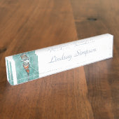 Waterverf Natuur vogel art. Naambordje (Zijkant)