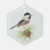 Waterverf Natuur vogelpest Glas Ornament (Voorkant)