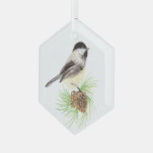 Waterverf Natuur vogelpest Glas Ornament (Voorkant links)