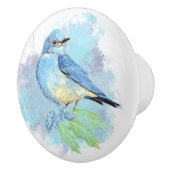 Waterverf Natuur vogelpest in de bergen Keramische Knop (Rechts)