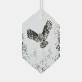 Waterverf Natuur vogelstand tegen vogelstand art Glas Ornament (Voorkant Rechts)