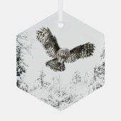 Waterverf Natuur vogelstand tegen vogelstand art Glas Ornament (Achterkant)