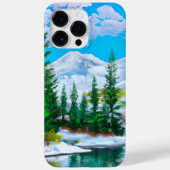 Waterverf Natuur Winter Snowfall Painting Case-Mate iPhone Case (Achterkant)