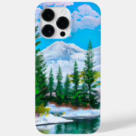 Waterverf Natuur Winter Snowfall Painting Case-Mate iPhone 14 Pro Max Hoesje