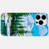 Waterverf Natuur Winter Snowfall Painting Case-Mate iPhone Case (Achterkant (horizontaal))