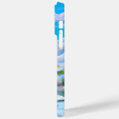 Waterverf Natuur Winter Snowfall Painting Case-Mate iPhone Case (Achterkant / Links)