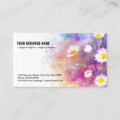 Waterverf natuurlijke achtergrond met details visitekaartje (Achterkant)