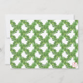 Waterverf Natuurlijke Burlap Bow Garland Foto Feestdagenkaart (Achterkant)