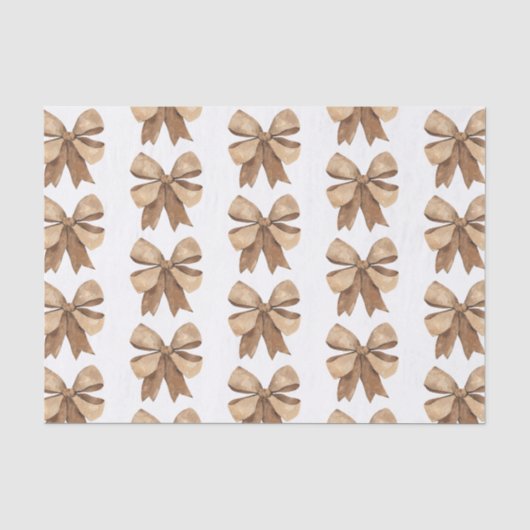 Waterverf Natuurlijke Burlap Bow Tissuepapier (Voorkant)